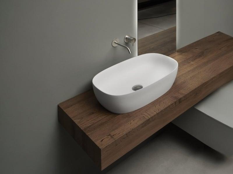 Lavamanos Senso de Sobreponer S/H de 60X40X15 con Sifon Fijo en Flumood