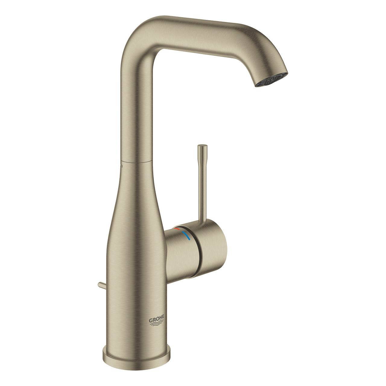 Grifería de lavamanos monocontrol alta Essence size L brushed nickel