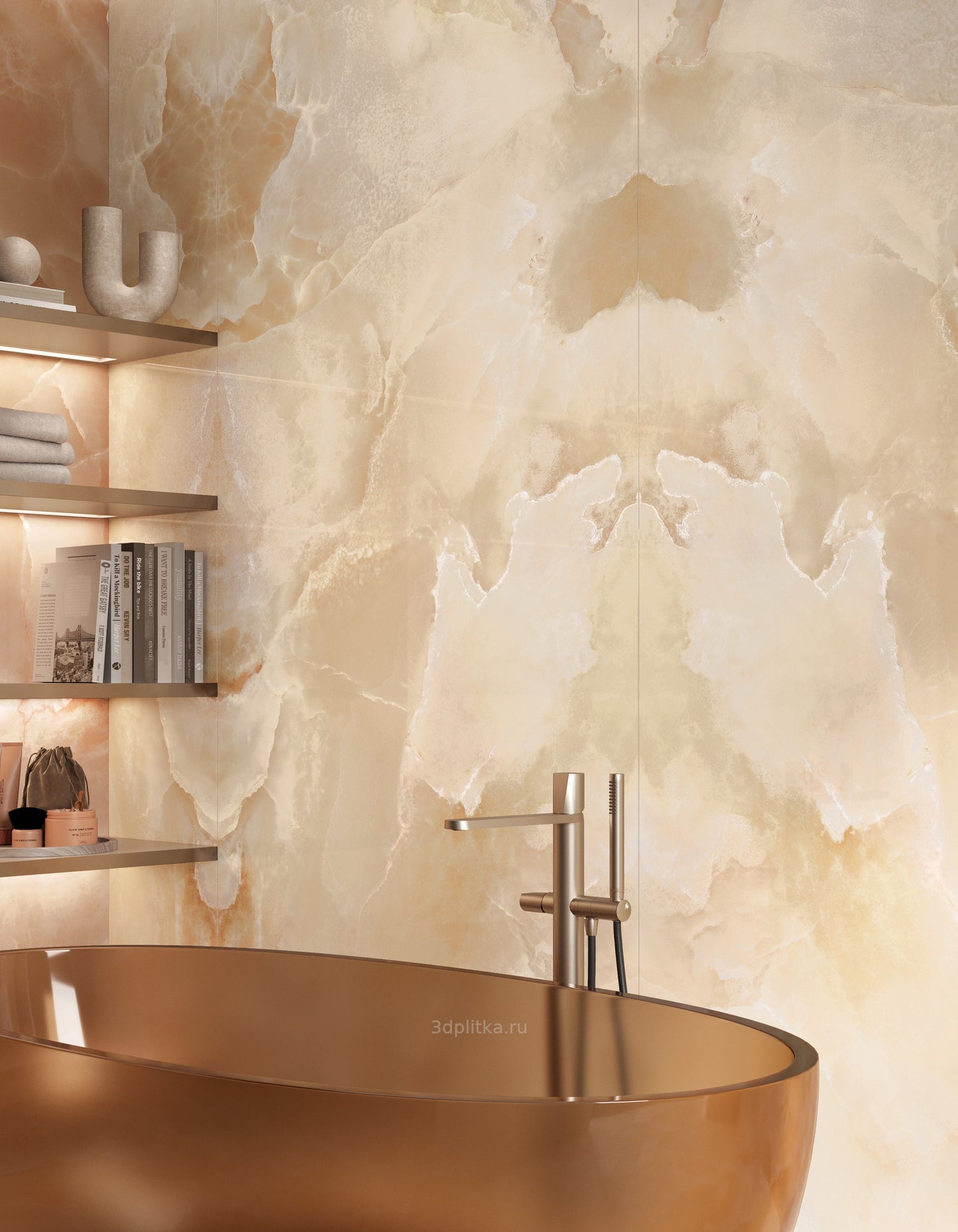& Porcelanato Onyce Lead Grey ON 02 Luxury 120 x 278 6MM M2