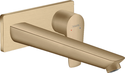 Griferia De Lavamanos Monocontrol Exterior a Pared talis E Con pico de 225MM Bronce Cepillado