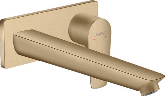 Griferia De Lavamanos Monocontrol Exterior a Pared talis E Con pico de 225MM Bronce Cepillado