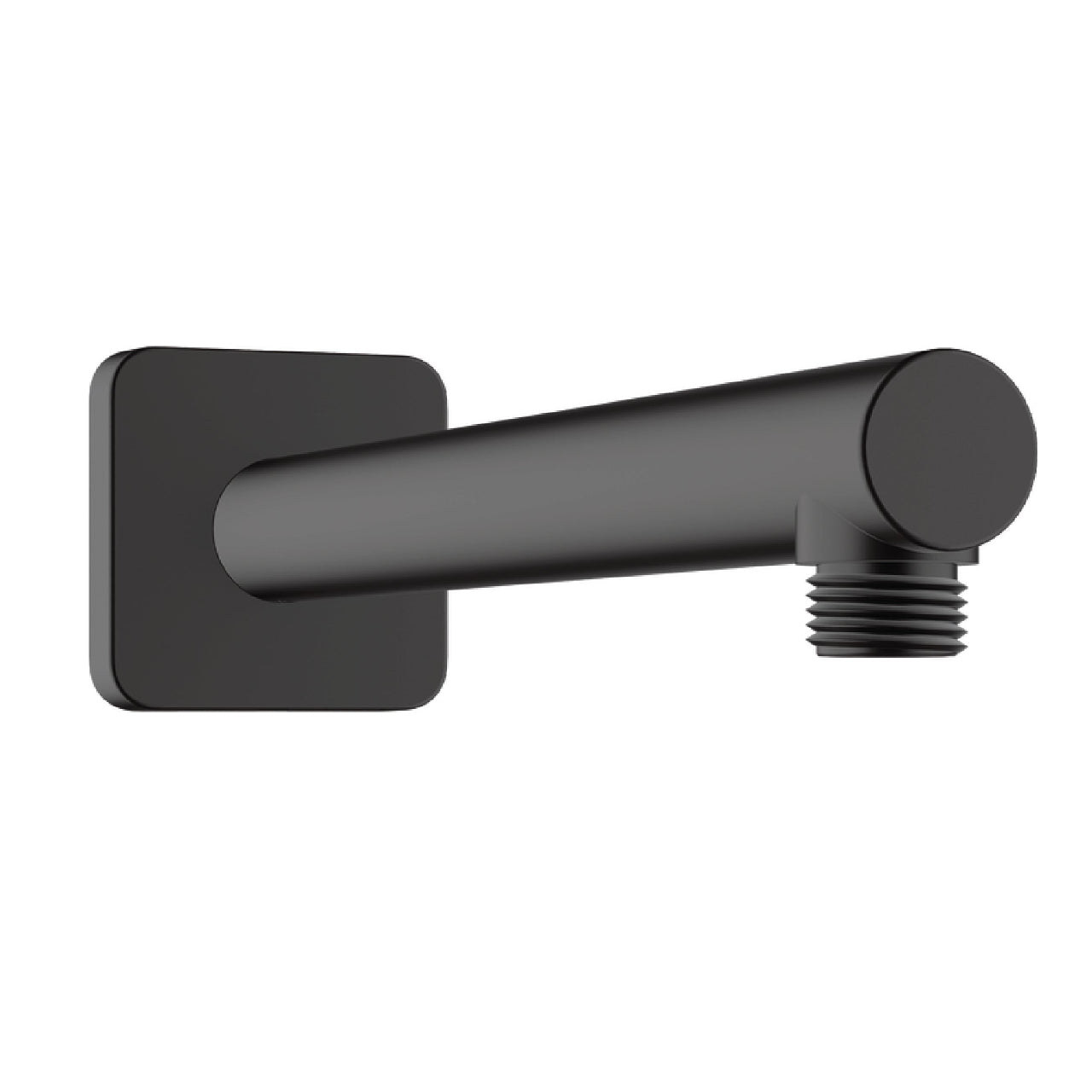 Brazo ducha a Pared Vernis Shape 240 mm Con Escudo Cuadrado – Negro Mate
