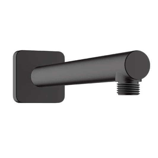 Brazo ducha a Pared Vernis Shape 240 mm Con Escudo Cuadrado – Negro Mate