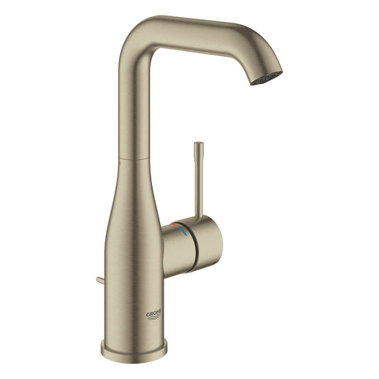 Grifería de lavamanos monocontrol alta Essence size L brushed nickel