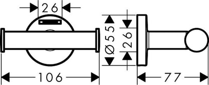 Percha Doble Logis Cromo