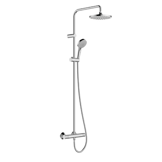 Showerpipe Vernis Blend 200 con mezclador termostático – Cromo